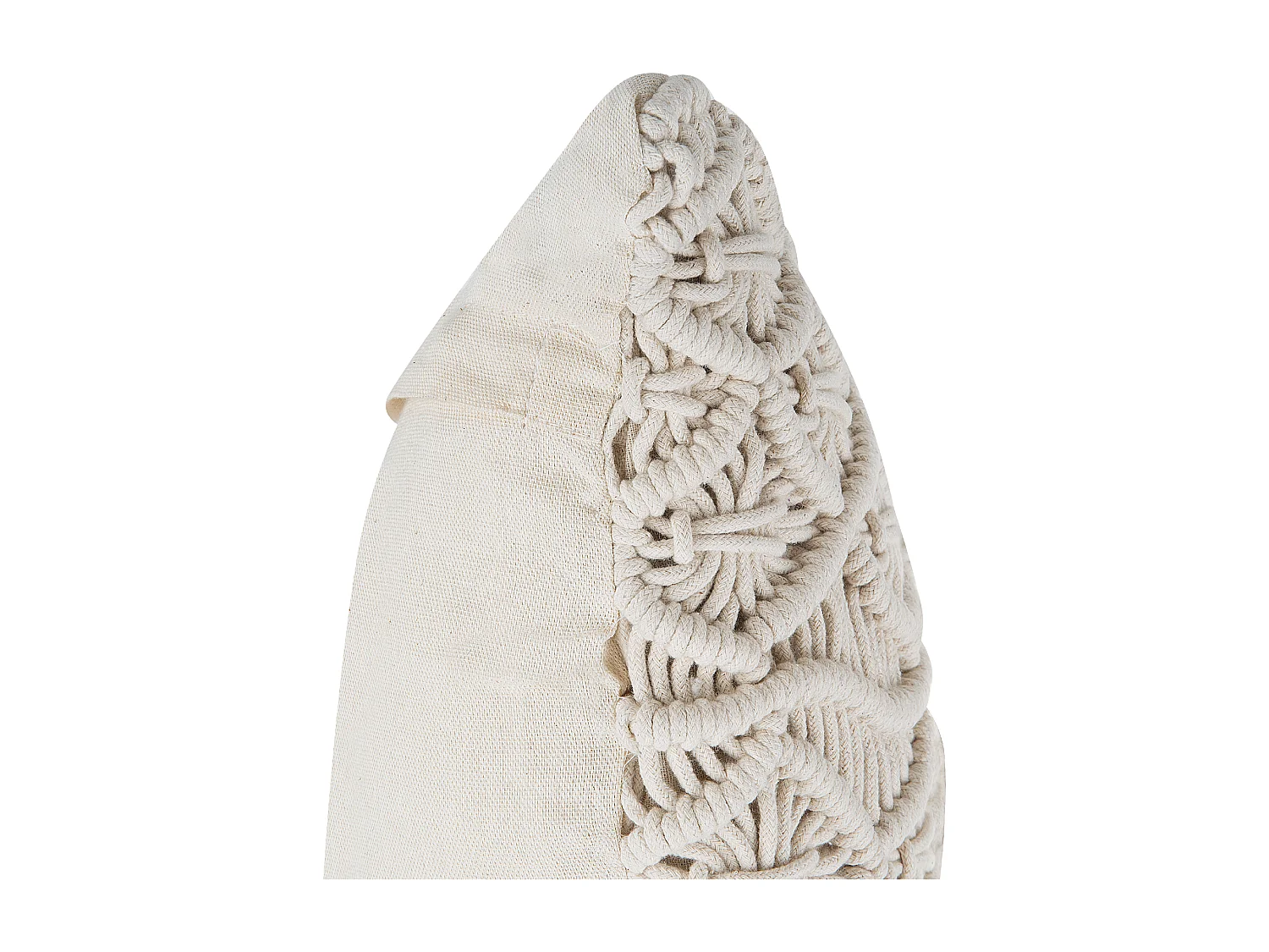 Dekokissen 2er Set Strickmuster helles Beige 45 x 45 cm Baumwolle Polyester