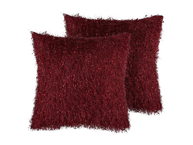 Dekokissen Polyester weiche Oberfläche rot 45 x 45 cm 2er Set Hellebore