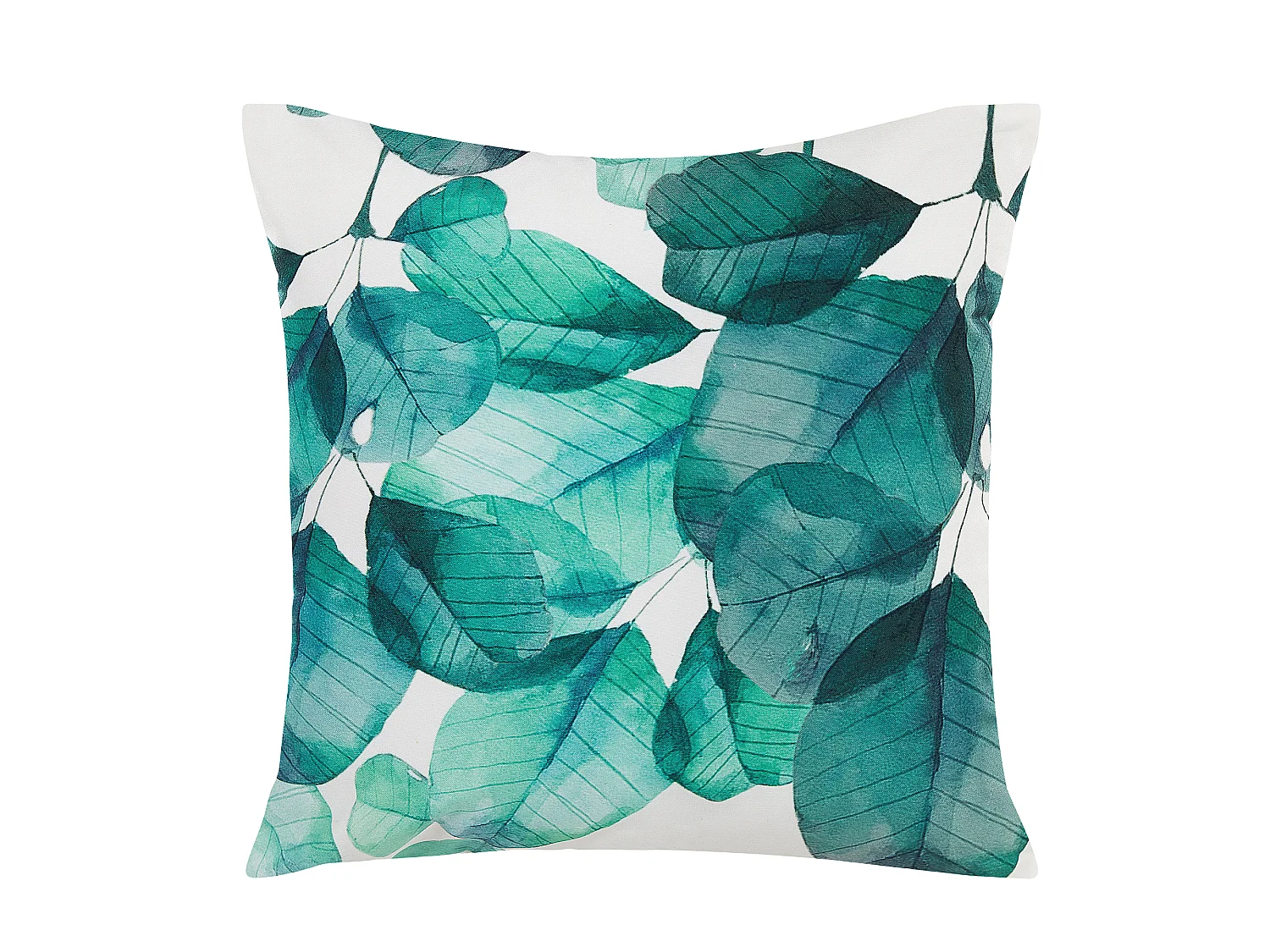 Lot de 2 coussins d'extérieur TREBBO Motif de plante 45 x 45 cm Bleu paon