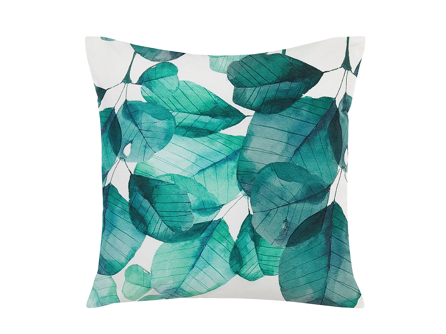 Gartenkissen 2er Set TREBBO Pflanzenmuster 45 x 45 cm Blaugrün