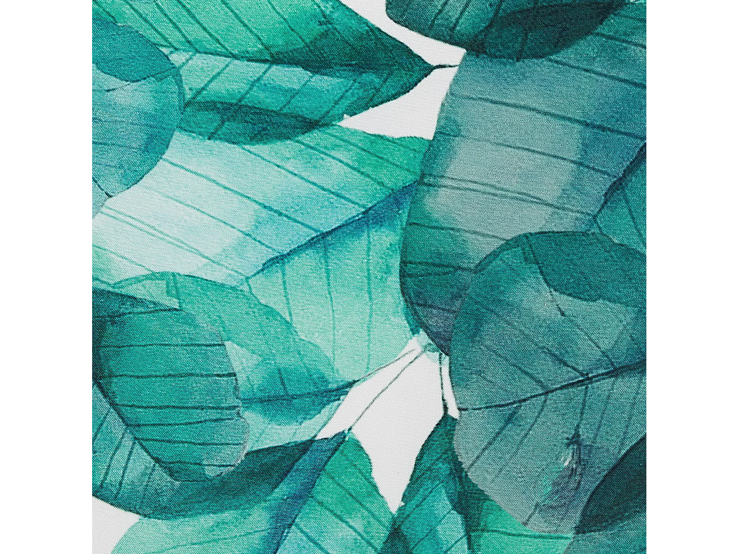 Gartenkissen 2er Set TREBBO Pflanzenmuster 45 x 45 cm Blaugrün