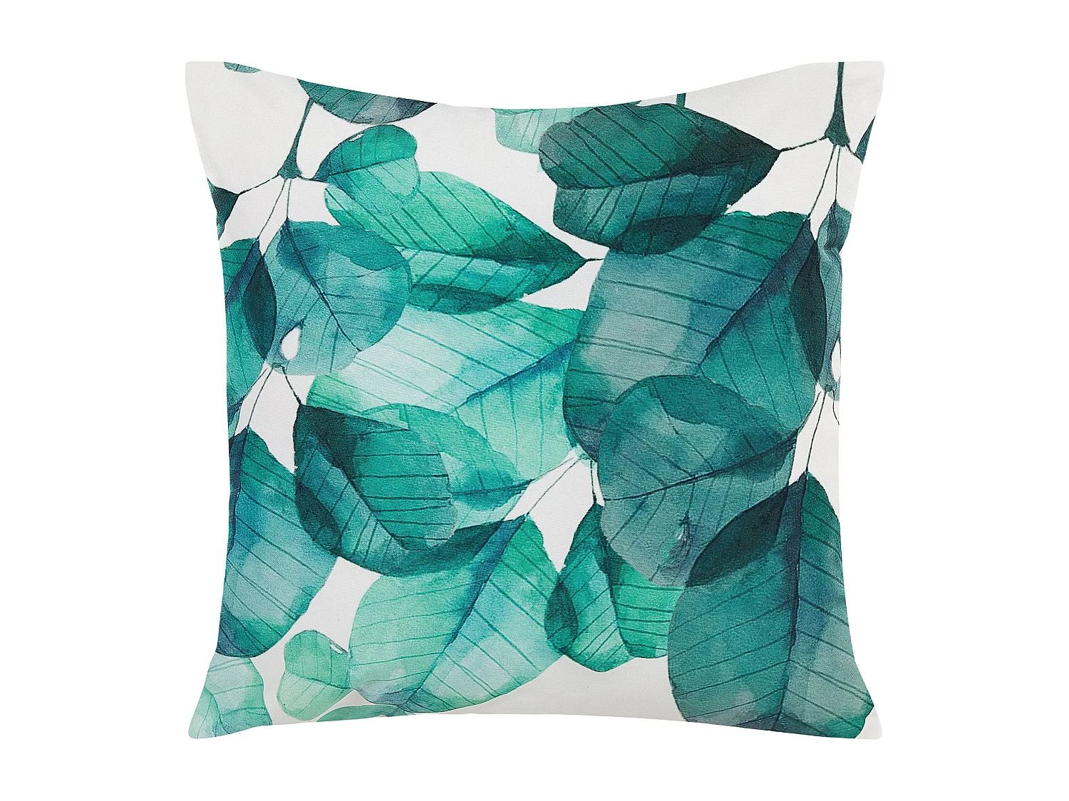 Lot de 2 coussins d'extérieur TREBBO Motif de plante 45 x 45 cm Bleu paon