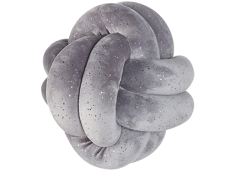 Coussin MALNI Velours 20 x 20 cm Gris Unicolore