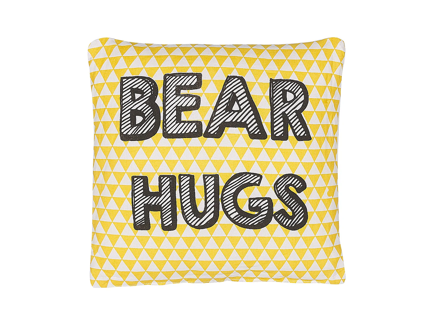 Dekokissen gelb mit Aufschrift 40 x 40 cm RADZKOT