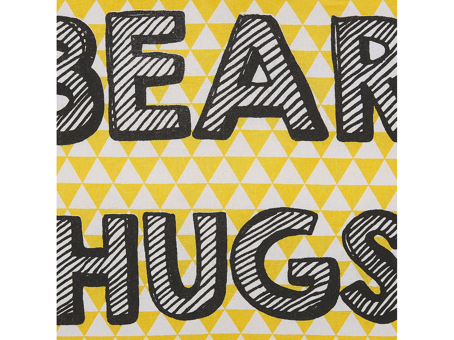 Bawełniana poduszka dla dzieci z nadrukiem 40 x 40 cm żółta RADZKOT