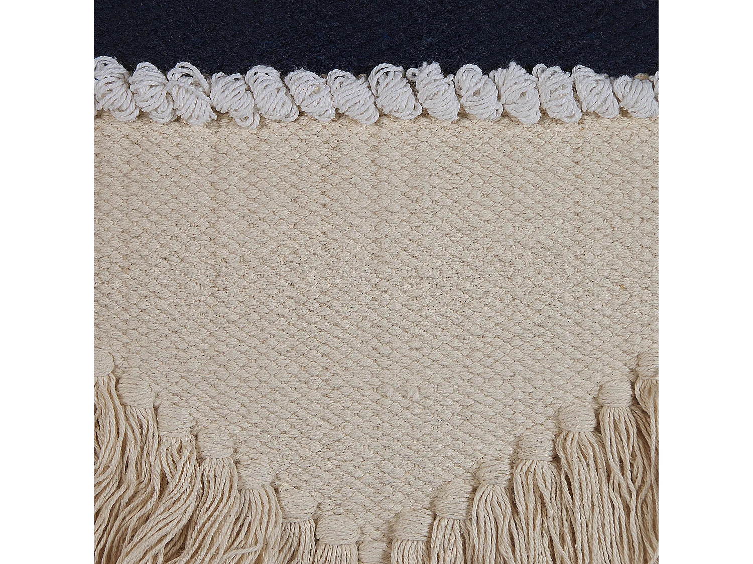 Set di 2 cuscini SOFCA Cotone 45 x 45 cm Beige Trama geometrica