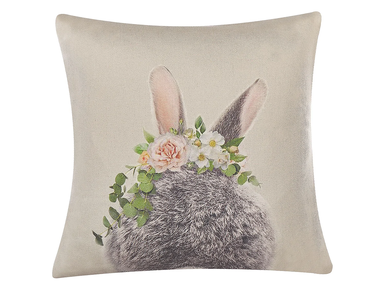 Set of 2 Decorative Cushions FATSIA Cotton 45 x 45 cm Taupe