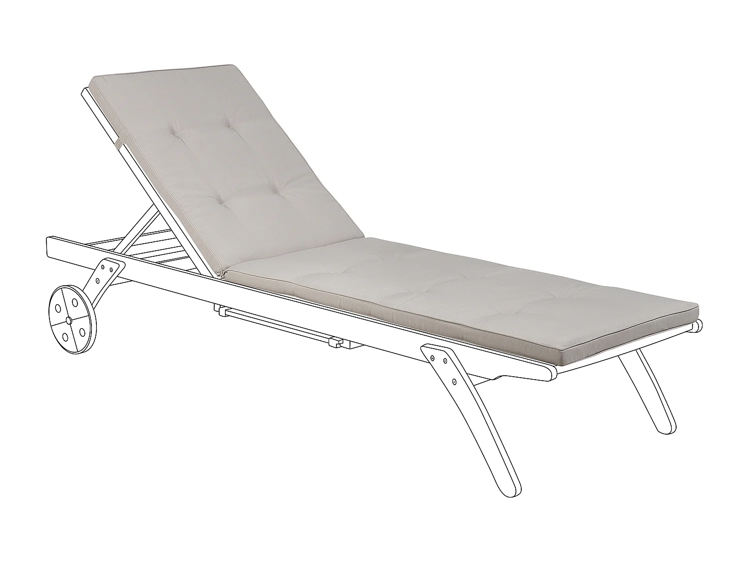 Auflage für Gartenliege CESANA taupe 192 x 56 x 5 cm