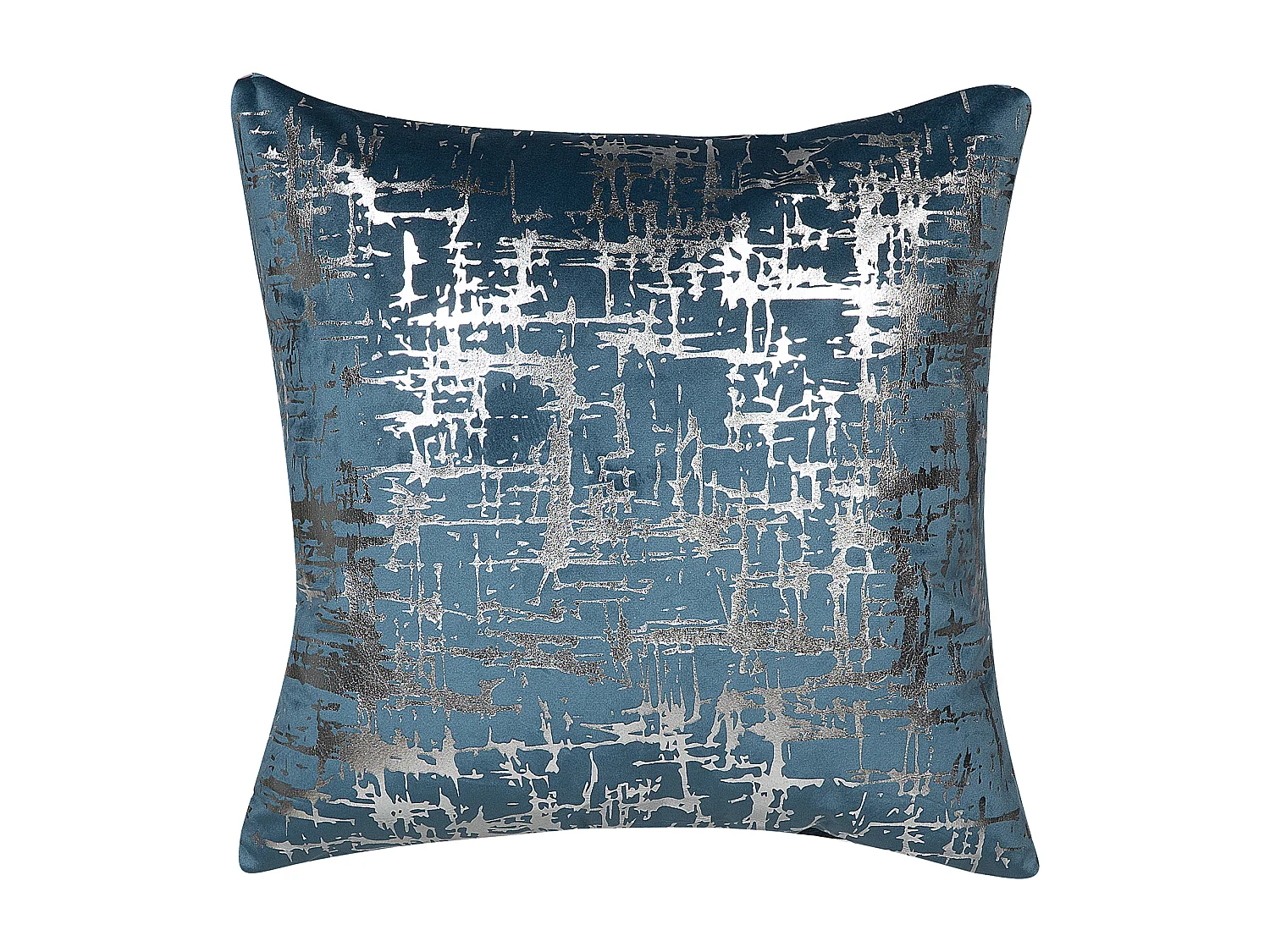 Set van 2 decoratieve kussens GARDENIA Fluweel 45 x 45 cm Blauw Abstract patroon