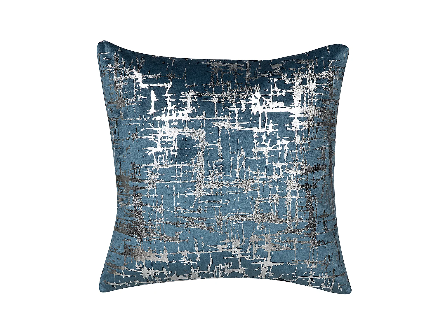 Lot de 2 coussins décoratifs GARDENIA Velours 45 x 45 cm Bleu Motif abstrait