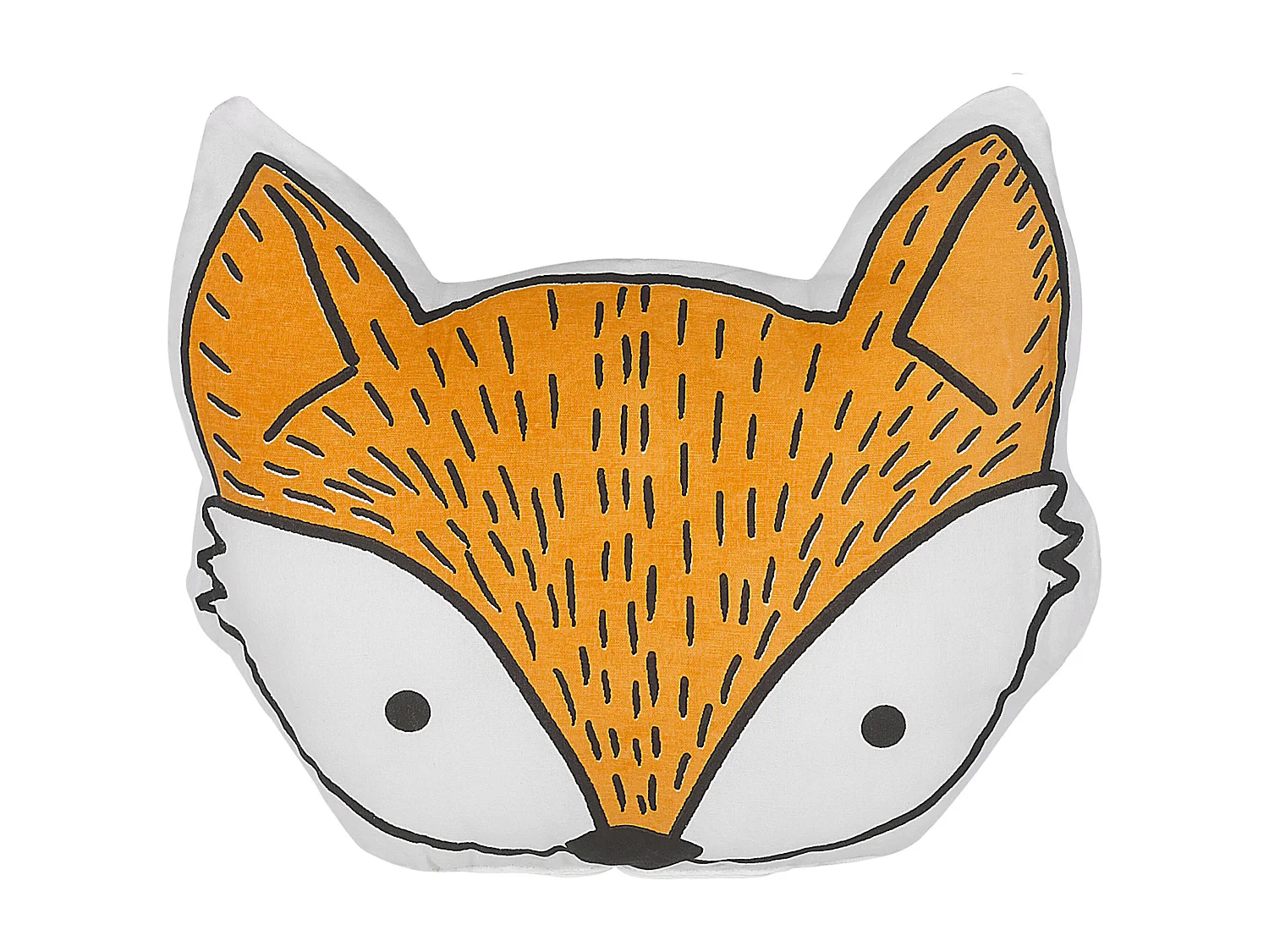 Conjunto de 2 almofadas decorativas em forma de raposa laranja 50 x 40 cm VADODARA