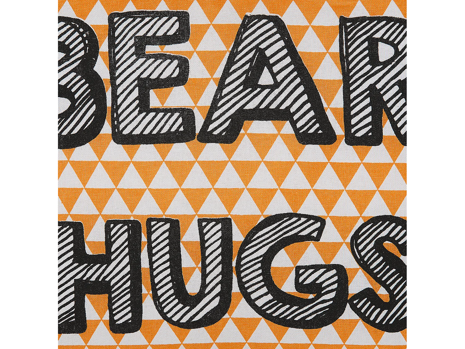 Conjunto de 2 cojines de algodón naranja/blanco/negro 40 x 40 cm RADZKOT