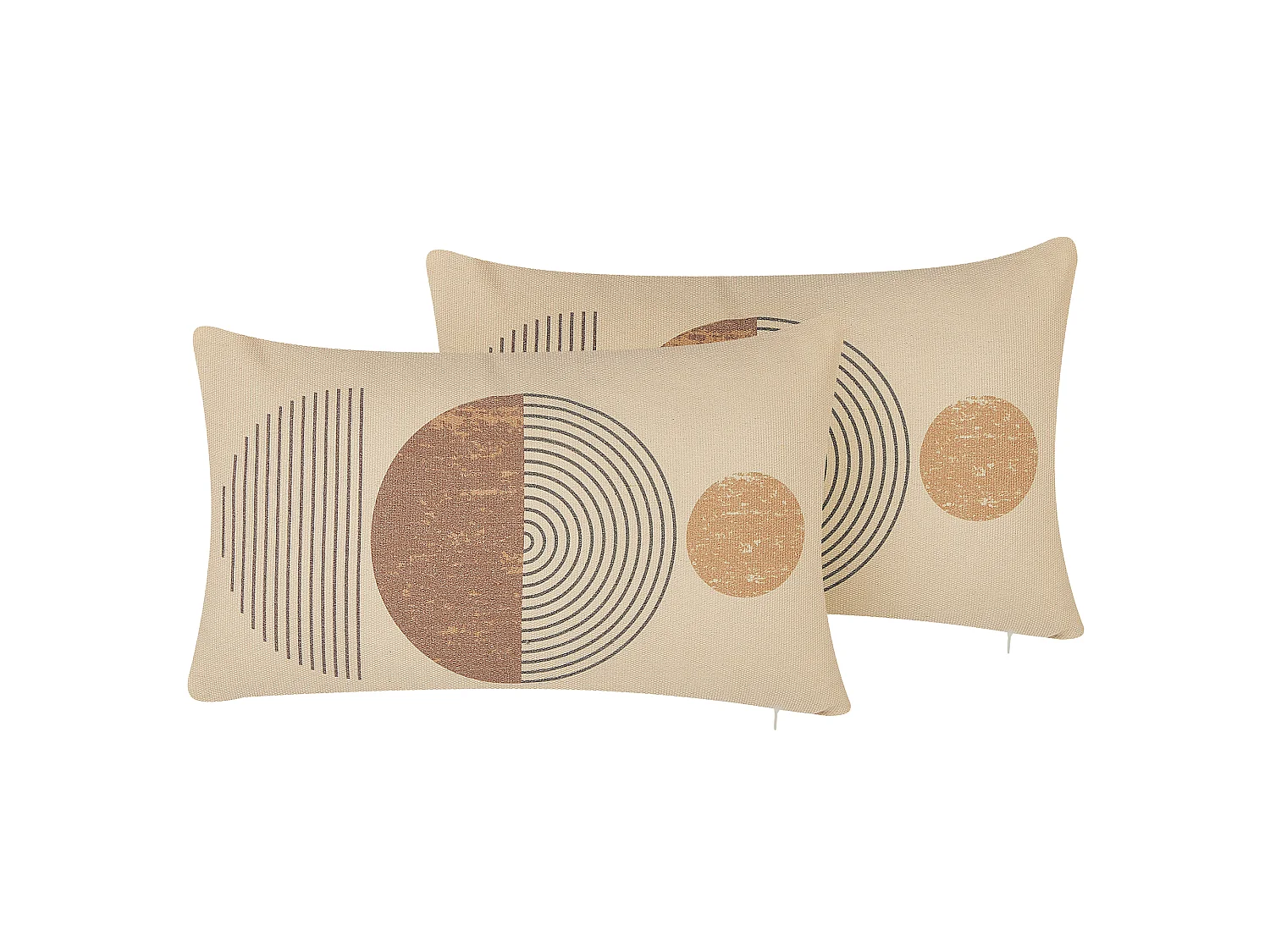 Lot de 2 coussins décoratifs AMARANTH 30 x 50 cm Multicolore Motif géométrique