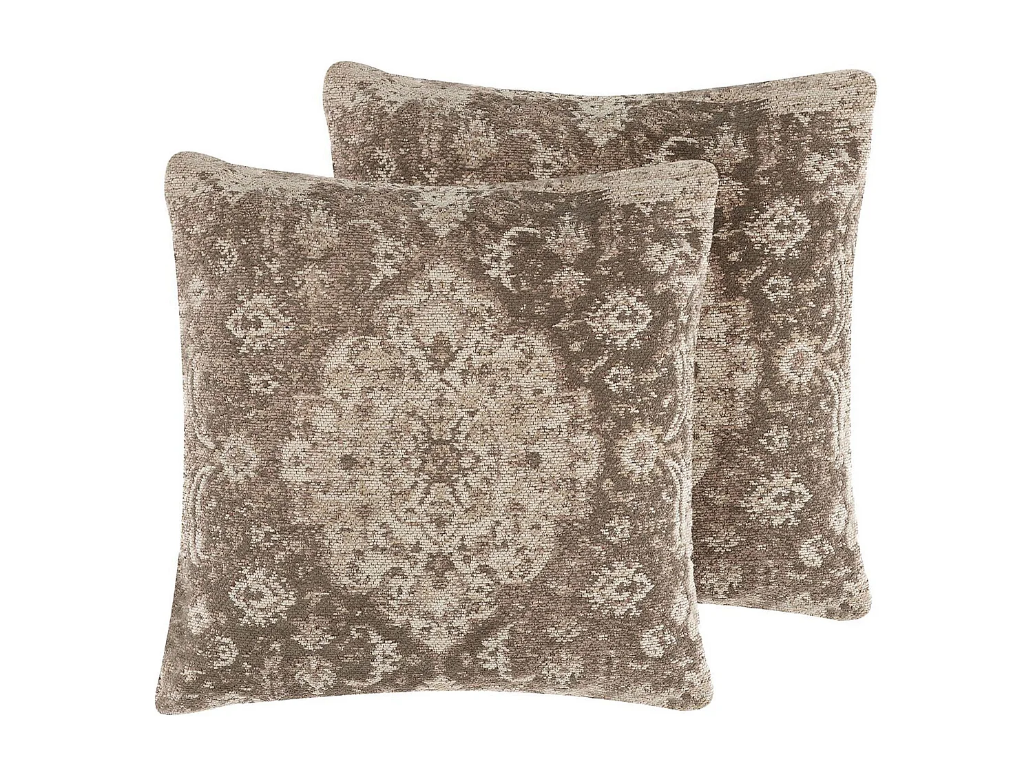 Conjunto de 2 almofadas decorativas MIMISAL Algodão 45 x 45 cm Castanho Padrão oriental