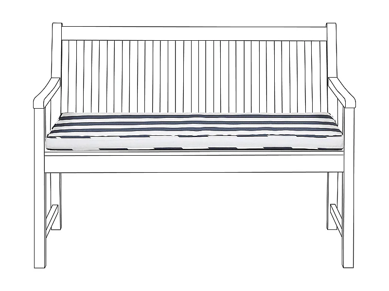 Coussin de banquette VIVARA 112 x 54 cm Bleu marine