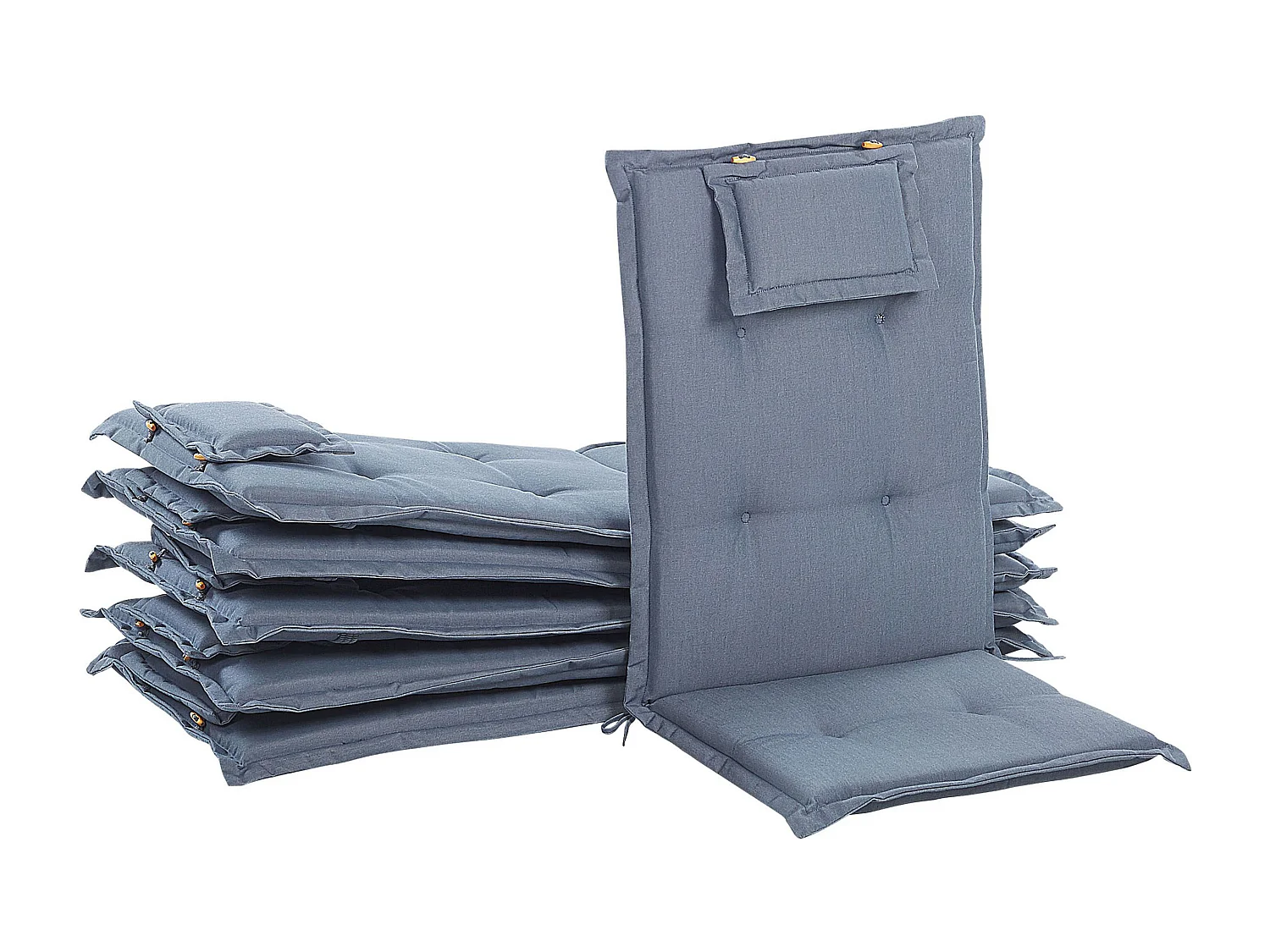 Set di 6 Cuscini Schiena/Seduta TOSCANA 50 x 70 cm Blu