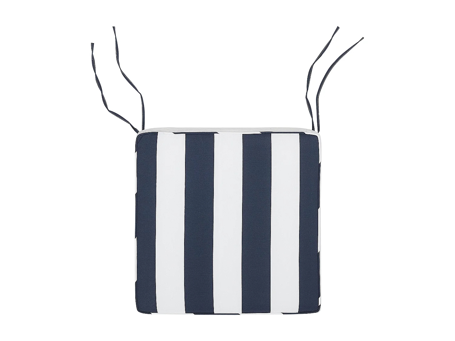 Modernes Set mit 8 Sitzkissen in Marineblau und Weiß für Gartenstuhl Sassari