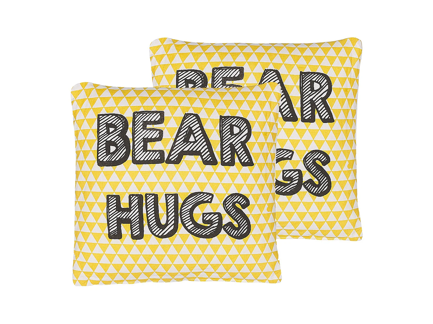 Lot de 2 coussins décoratifs RADZKOT Coton 40 x 40 cm Jaune