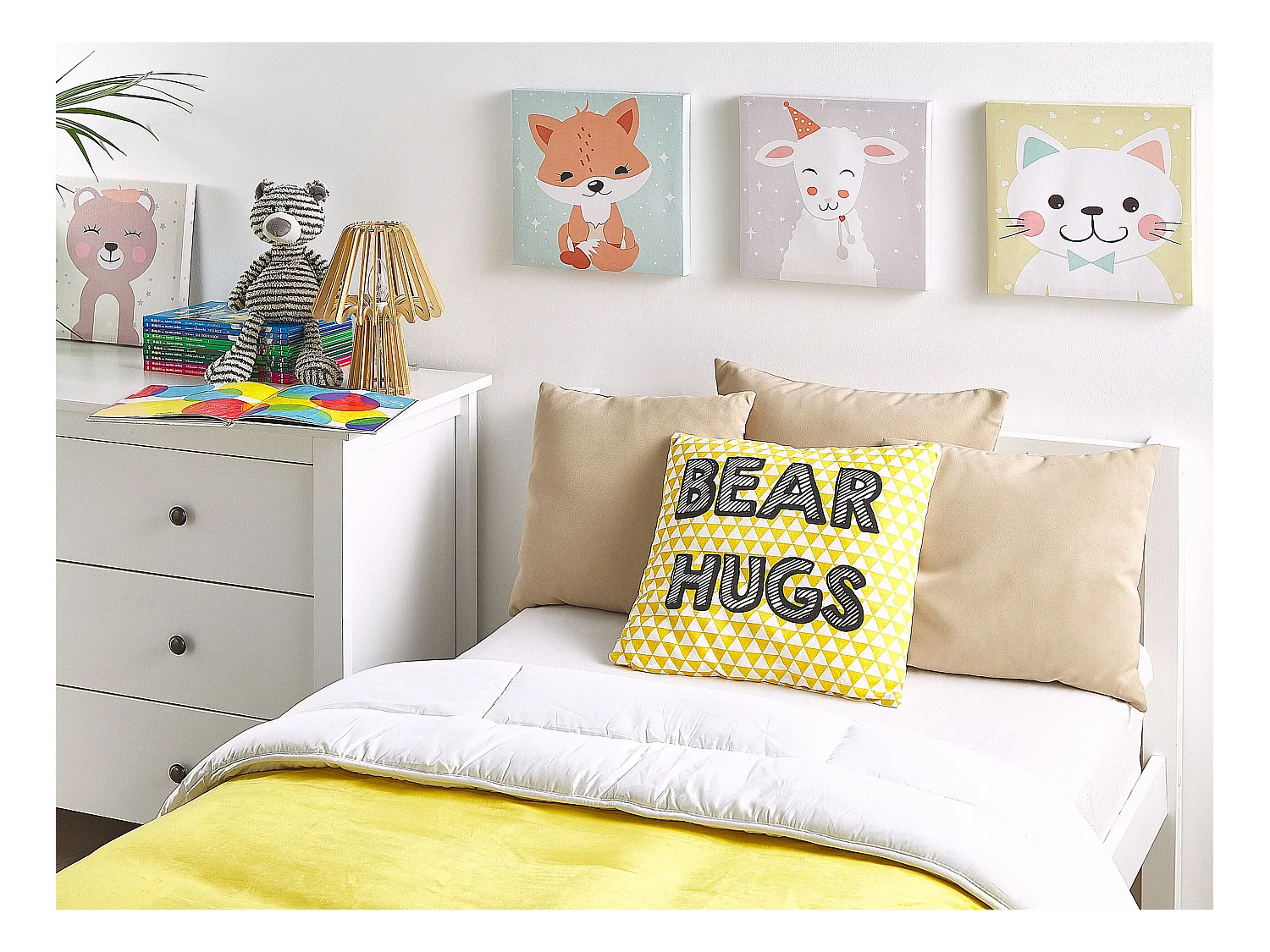 Sierkussen voor kinderen set van 2 geel 40 x 40 cm RADZKOT