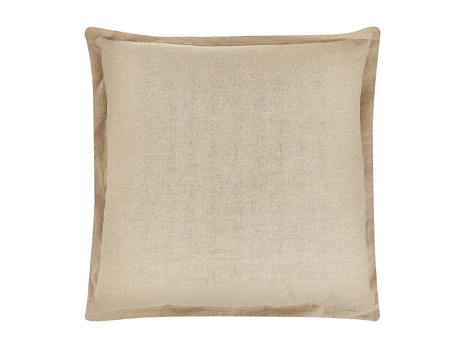 Dekokissen mit Füllung Kante und Reißverschluss 2er Set beige 45x45 cm Guzmania