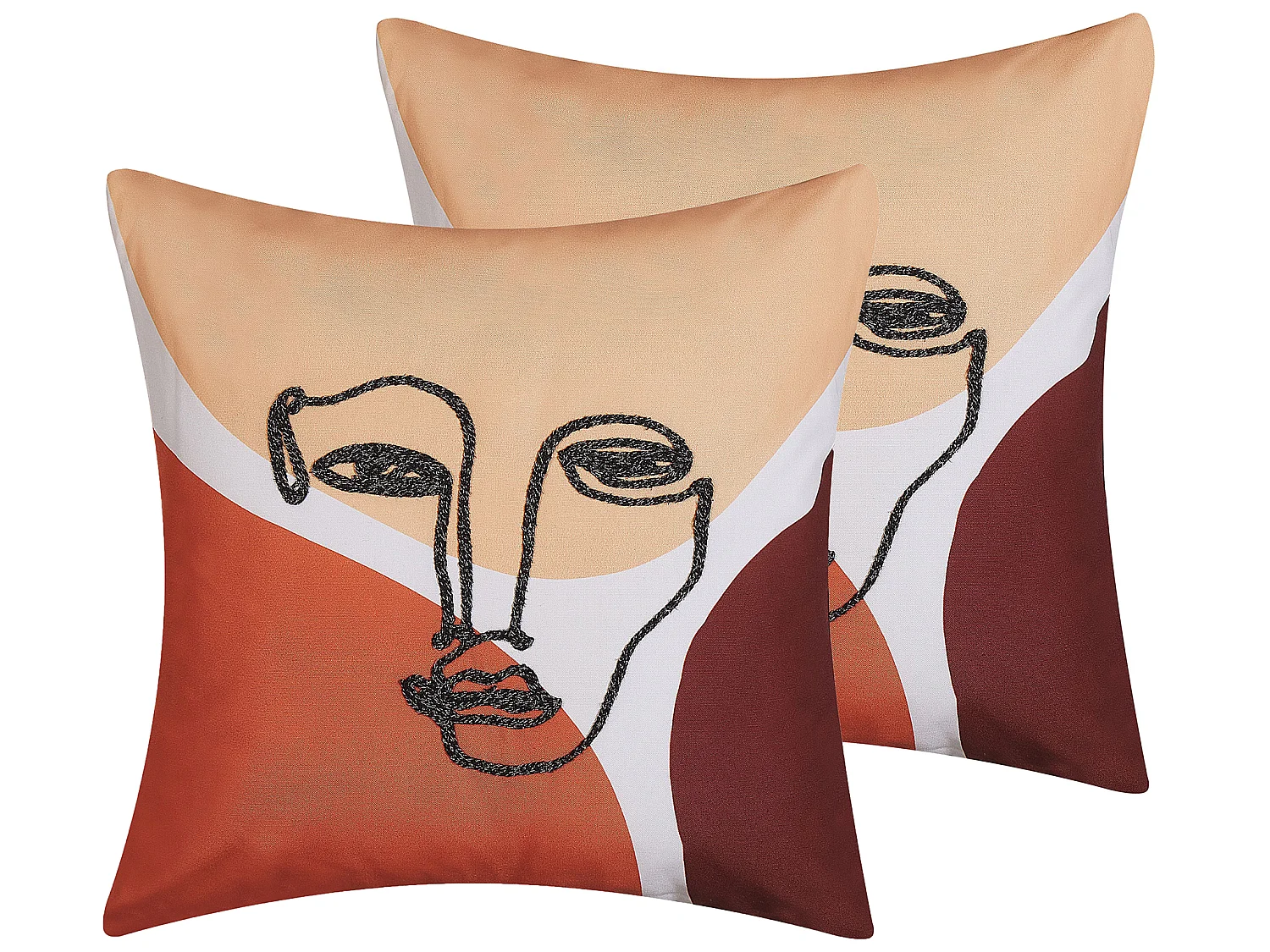 Set van 2 decoratieve kussens RUDBEKIA 45 x 45 cm Multicolor Abstract patroon