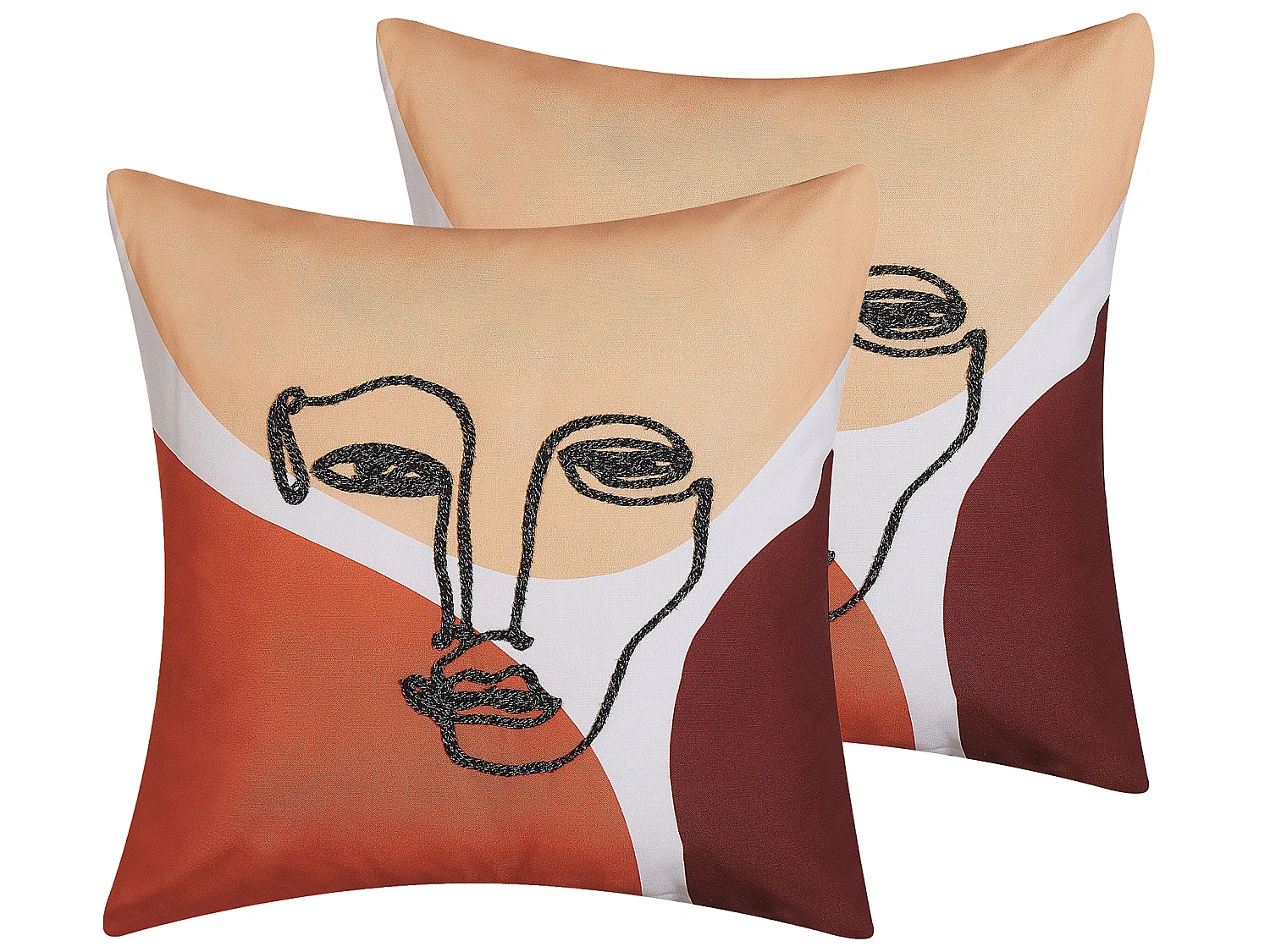 Set di 2 cuscini RUDBEKIA 45 x 45 cm Multicolore Trama astratta