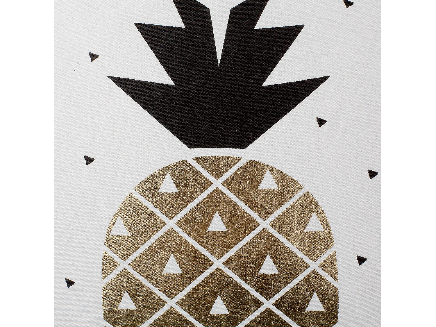 Dekokissen Baumwolle Ananas weiß/schwarz/gold 45 x 45 cm im 2er Set Yasmin
