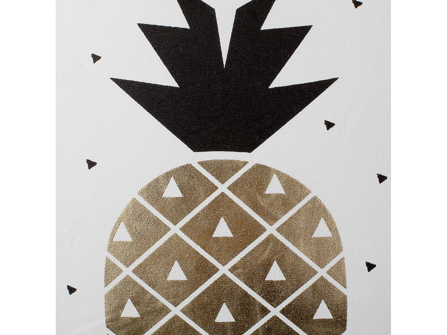 Dekokissen Baumwolle Ananas weiß/schwarz/gold 45 x 45 cm im 2er Set Yasmin