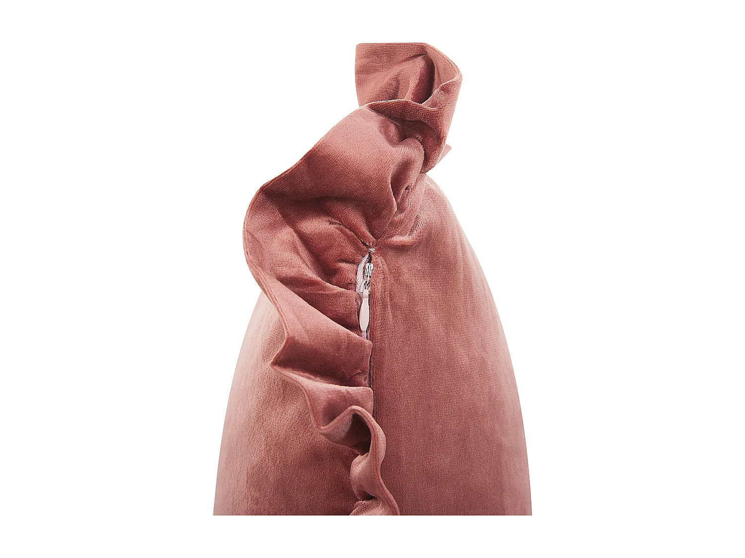 Conjunto de 2 almofadas decorativas KALANCHOE Veludo 30 x 50 cm Rosa Sólido