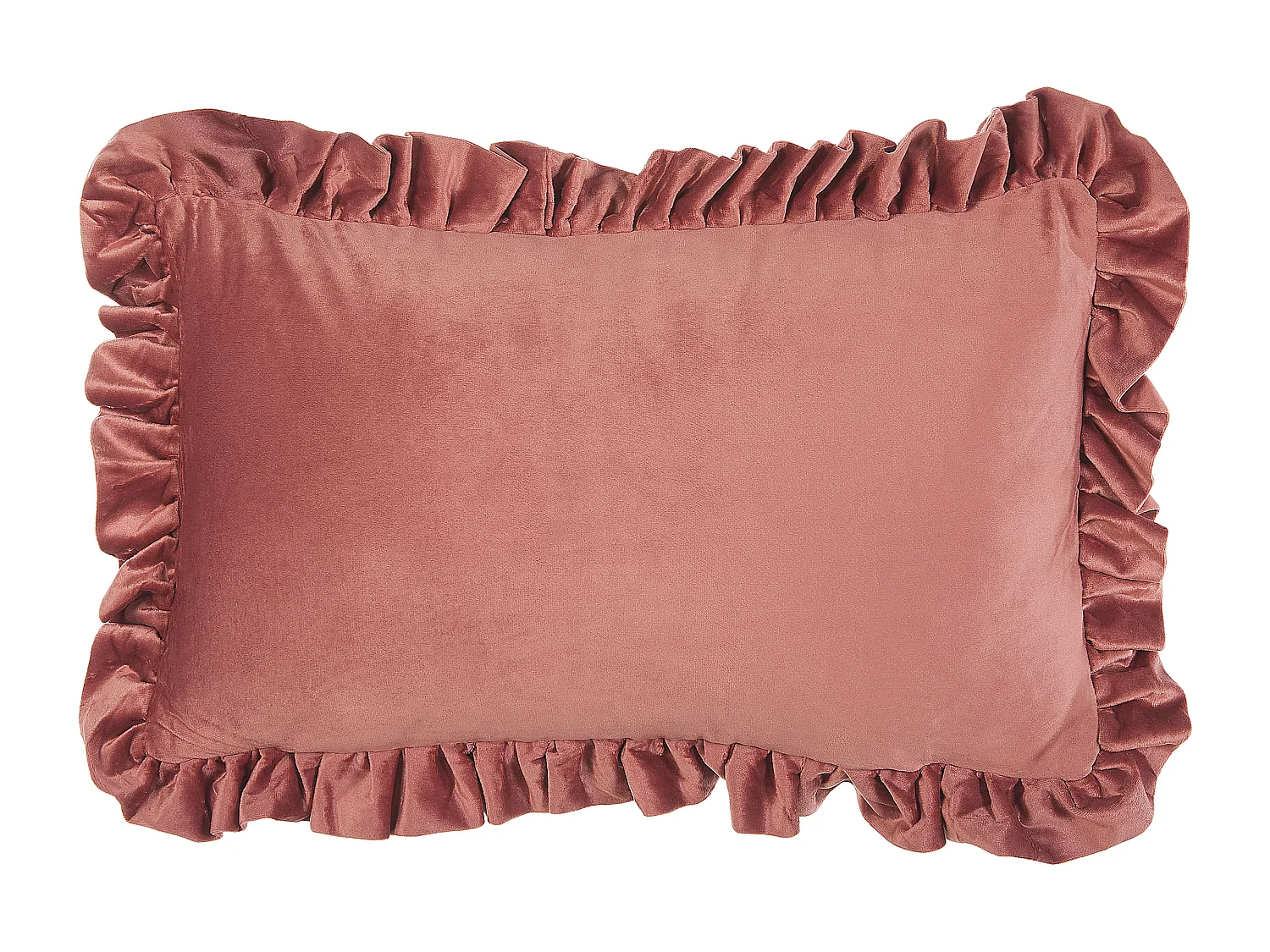 Set van 2 decoratieve kussens KALANCHOE Fluweel 30 x 50 cm Roze Effen