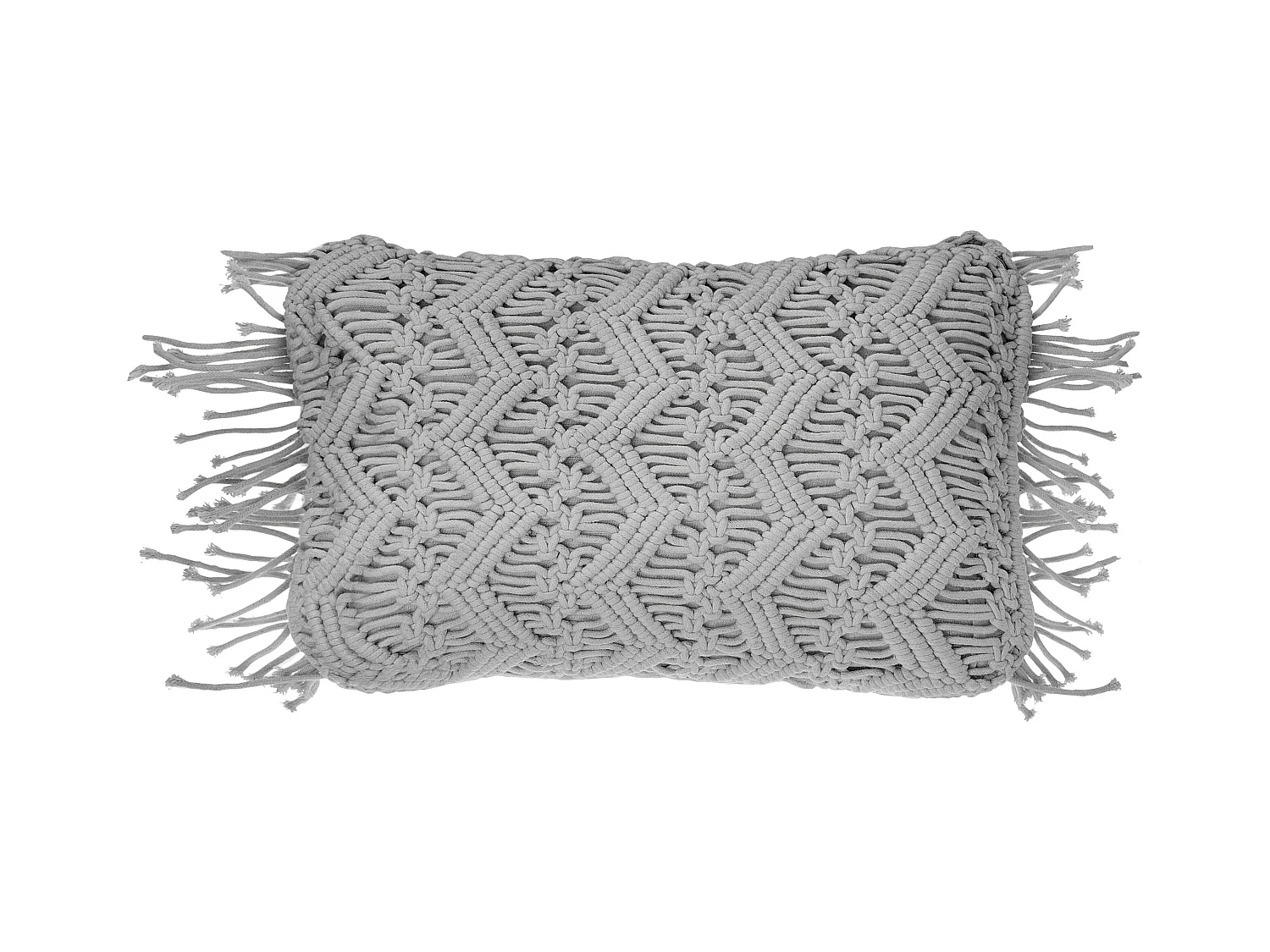 Coussin KIRIKKALE Coton 30 x 45 cm Gris Motif géométrique