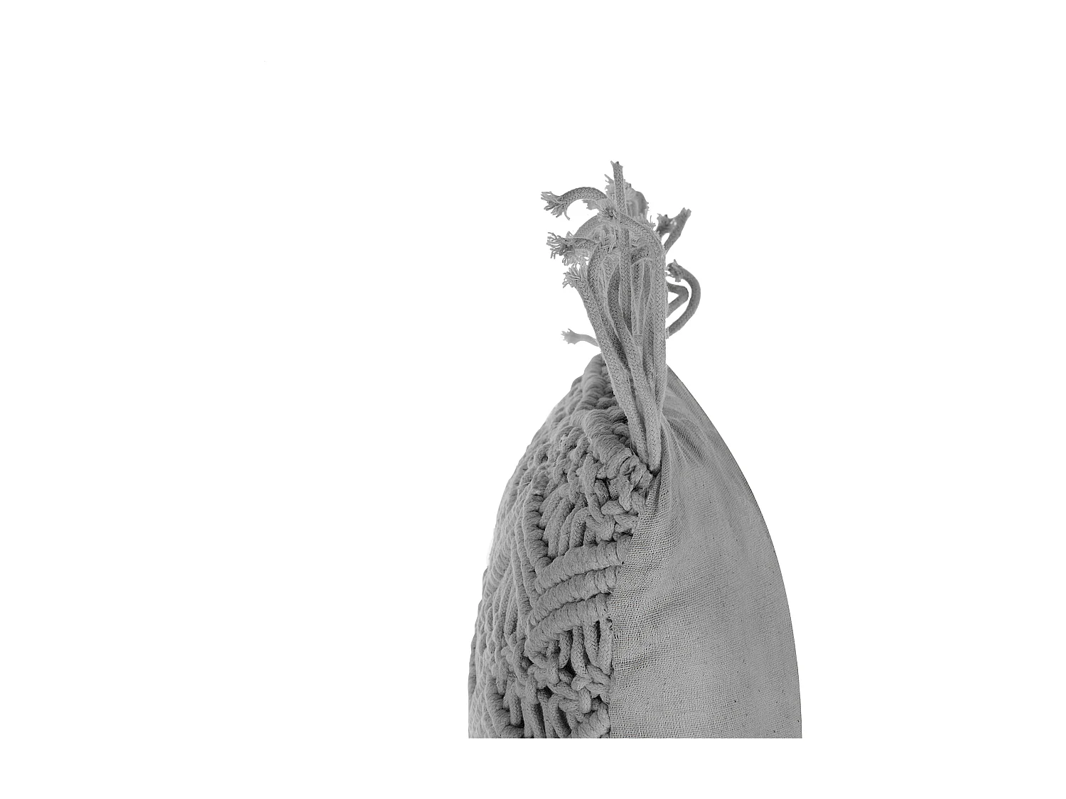 Coussin KIRIKKALE Coton 30 x 45 cm Gris Motif géométrique