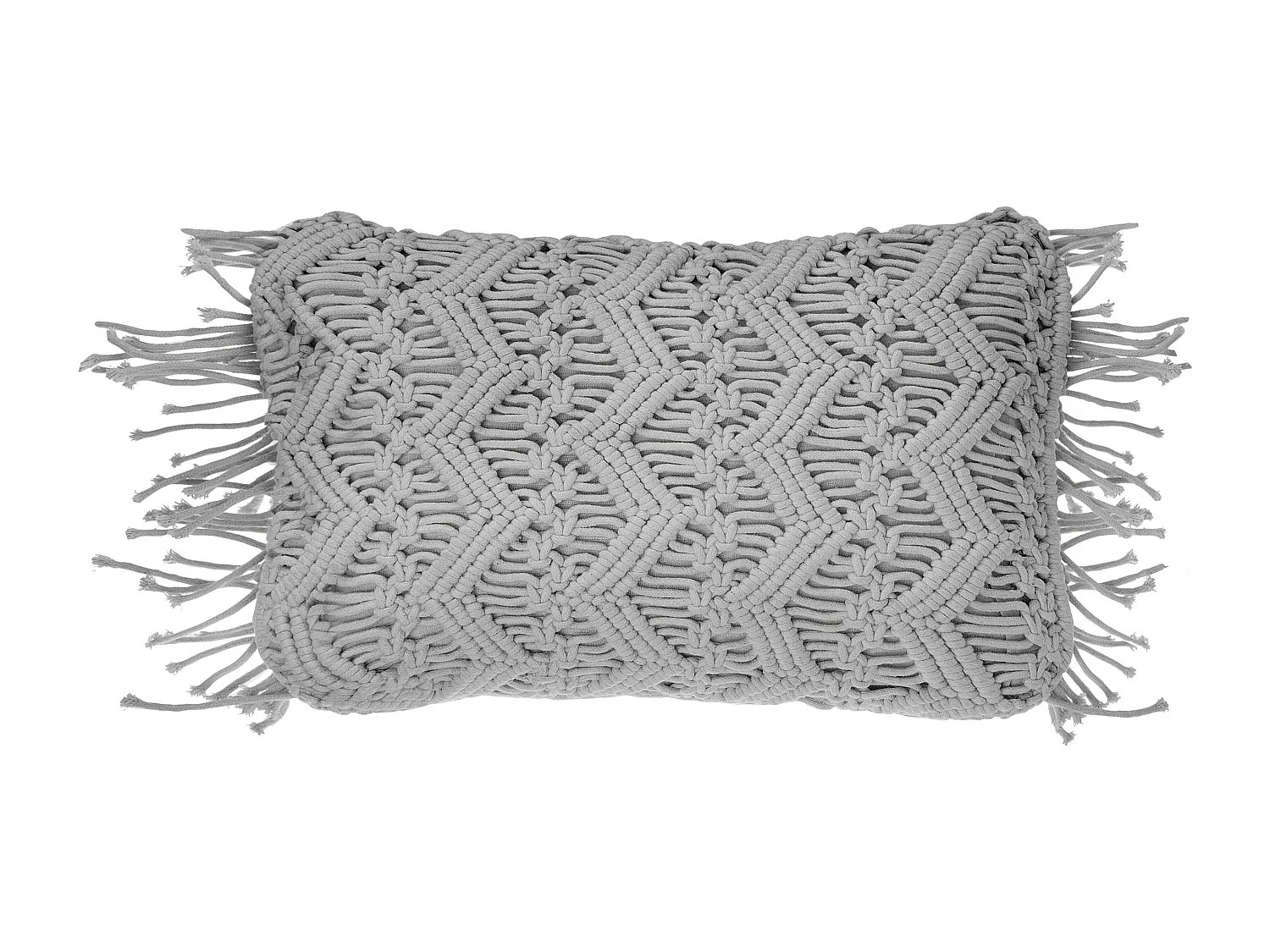 Almofada decorativa KIRIKKALE Algodão 30 x 45 cm Cinzento Padrão geométrico