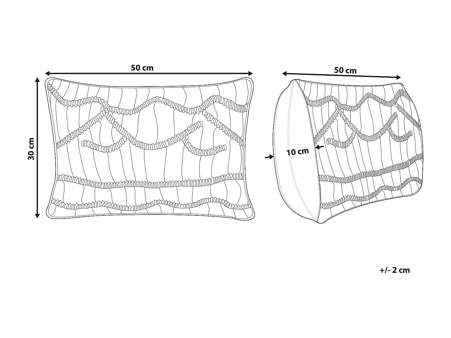 Almofada decorativa KIRIS Algodão 30 x 50 cm Rosa Padrão geométrico