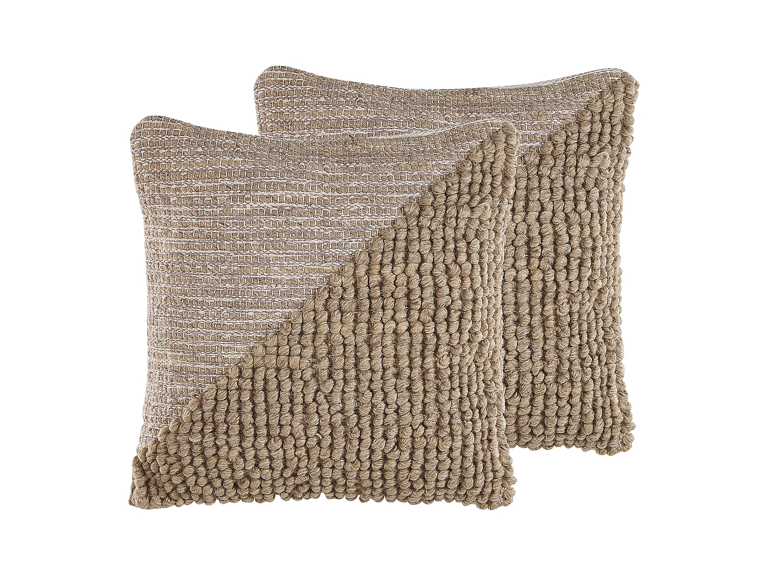 Lot de 2 coussins décoratifs ASLANAPA Coton 45 x 45 cm Beige Unicolore