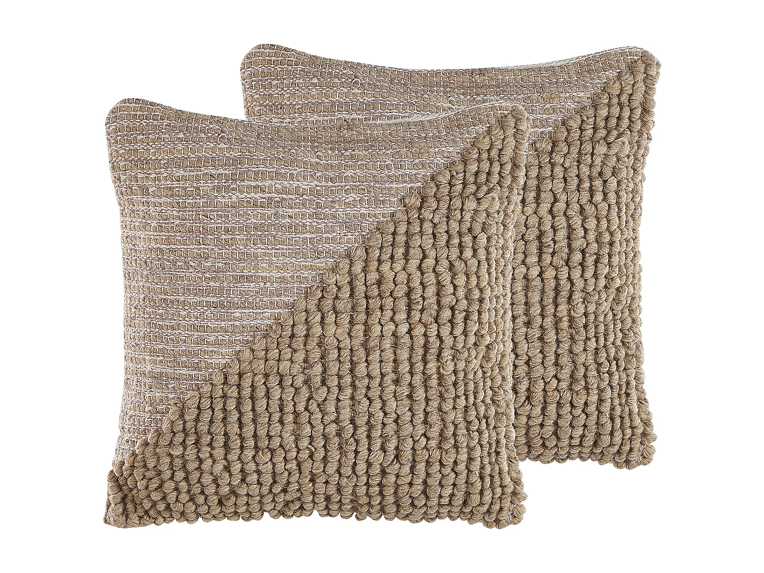 Set van 2 decoratieve kussens ASLANAPA Katoen 45 x 45 cm Beige Effen