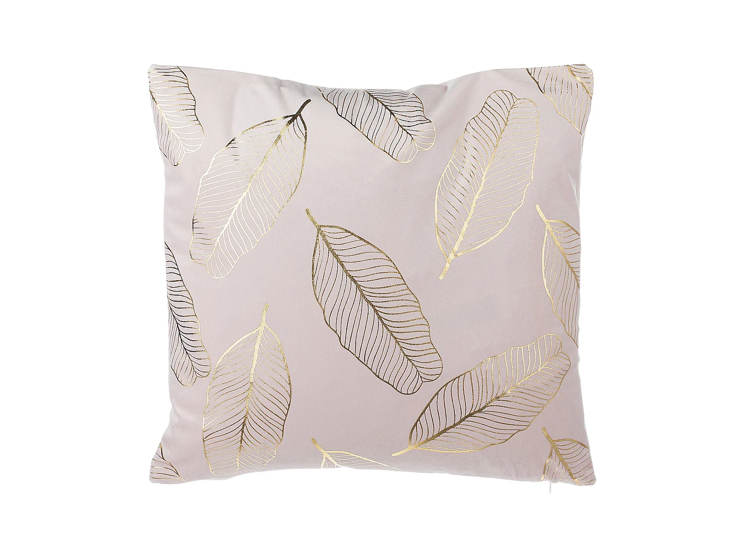 Dekokissen Blättermotiv Samtstoff rosa 45 x 45 cm im 2er Set Freesia