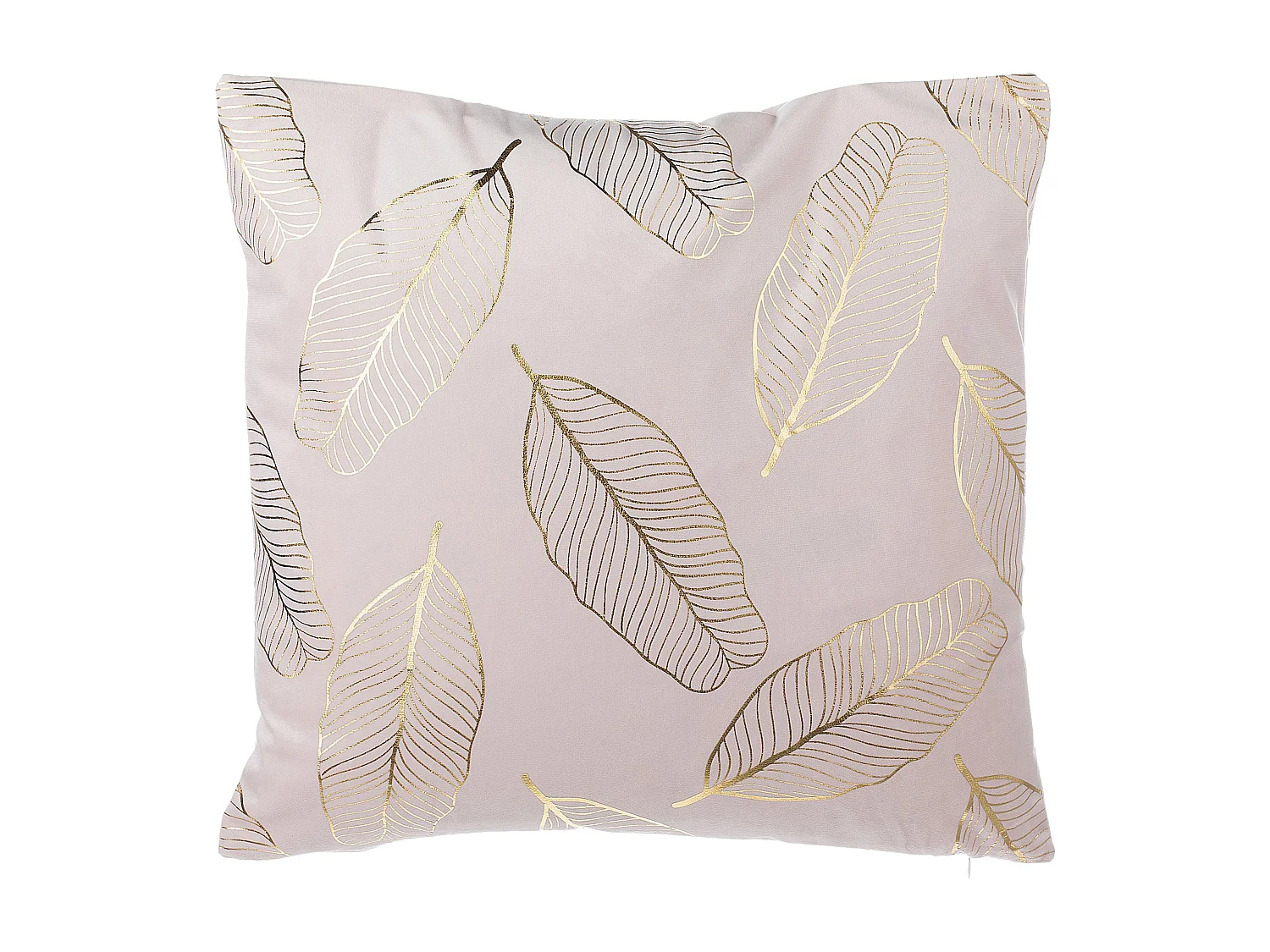 Lot de 2 coussins décoratifs FREESIA Velours 45 x 45 cm Rose Motif de plante