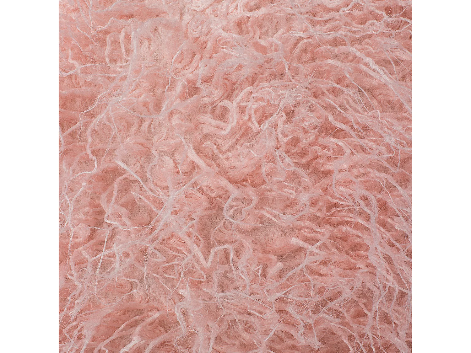 Lot de 2 coussins décoratifs DAISY Fourrure synthétique 45 x 45 cm Rose Unicolore