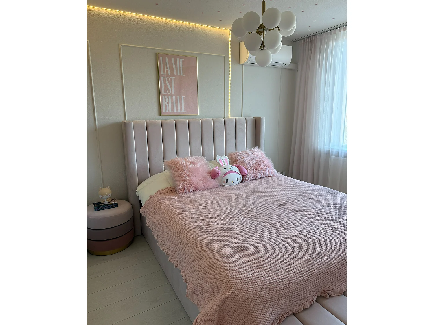 Lot de 2 coussins décoratifs DAISY Fourrure synthétique 45 x 45 cm Rose Unicolore