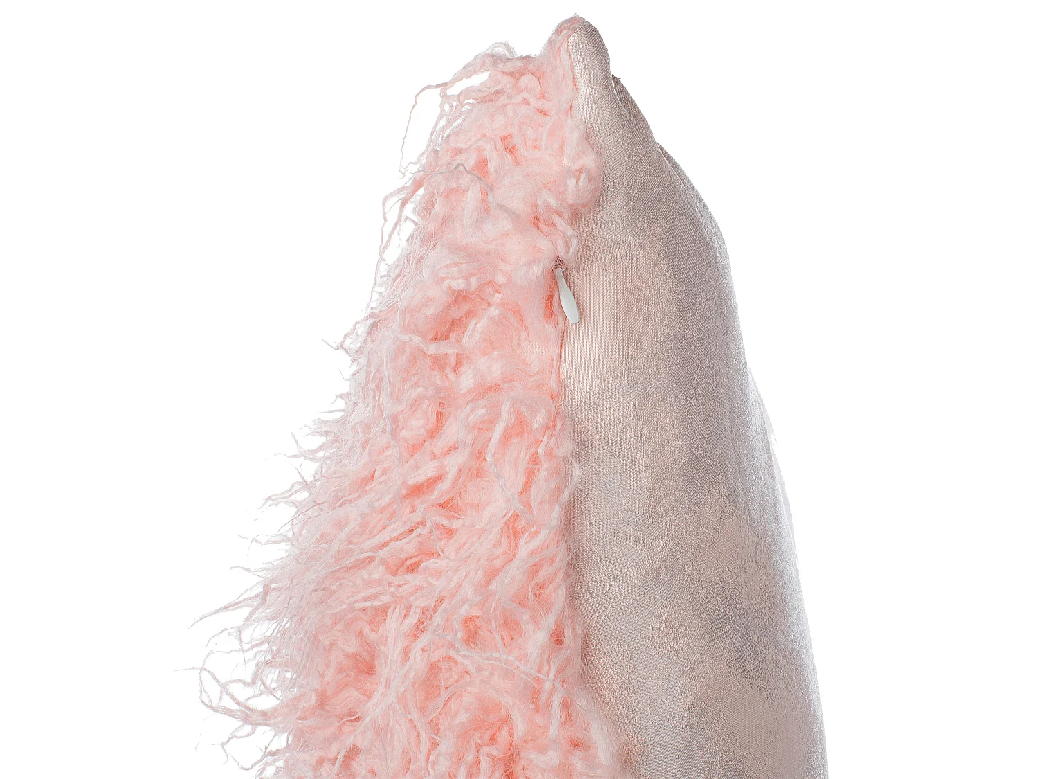 Conjunto de 2 almofadas decorativas DAISY Imitação de pele 45 x 45 cm Rosa Sólido