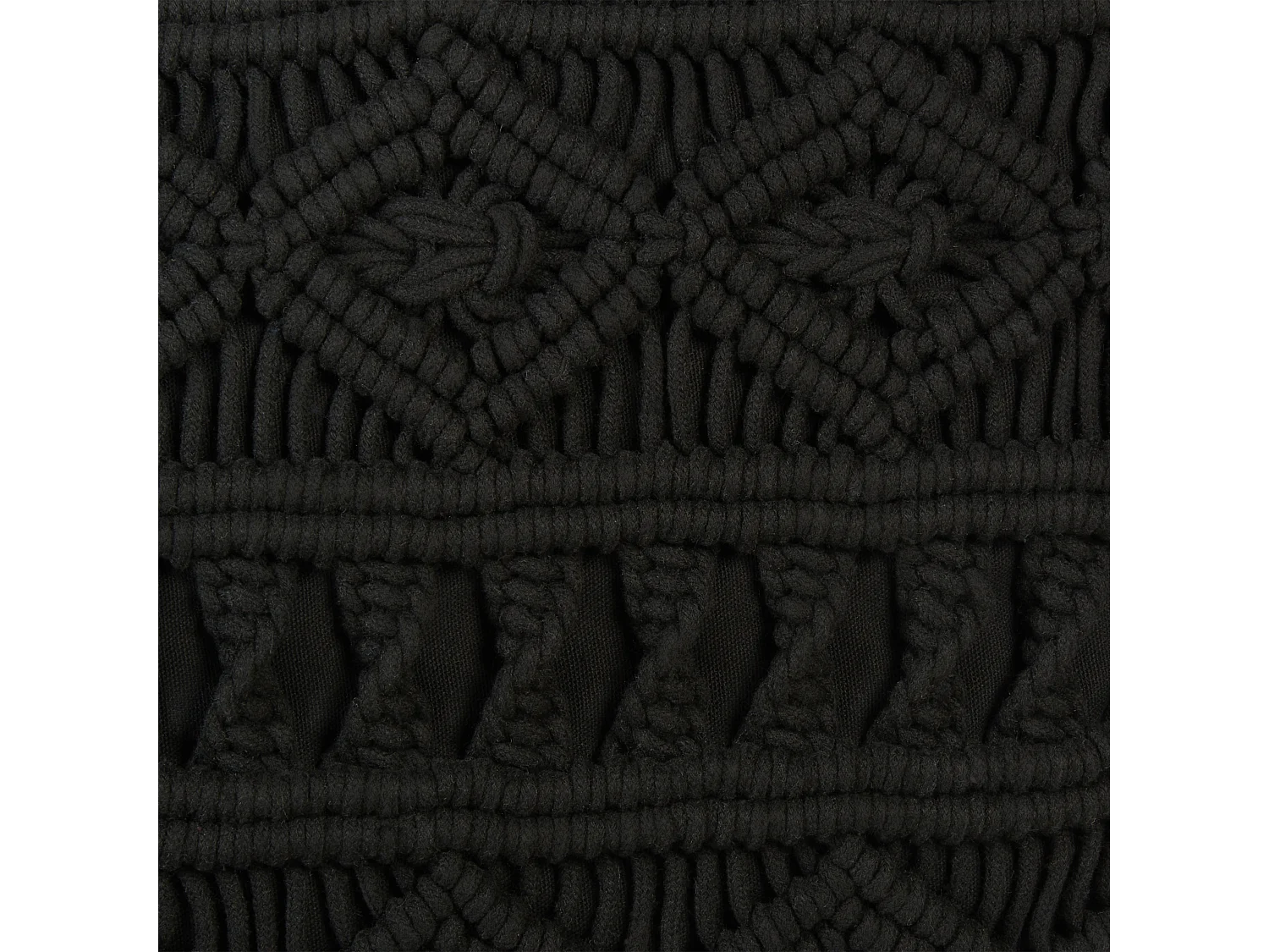 Dekokissen 2er Set Strickmuster schwarz 45 x 45 cm Baumwolle Polyester Mudanya