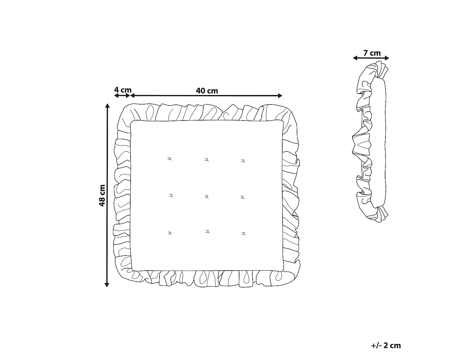 Cuscino per sedia KALANCHOE 40 x 40 cm Rosa