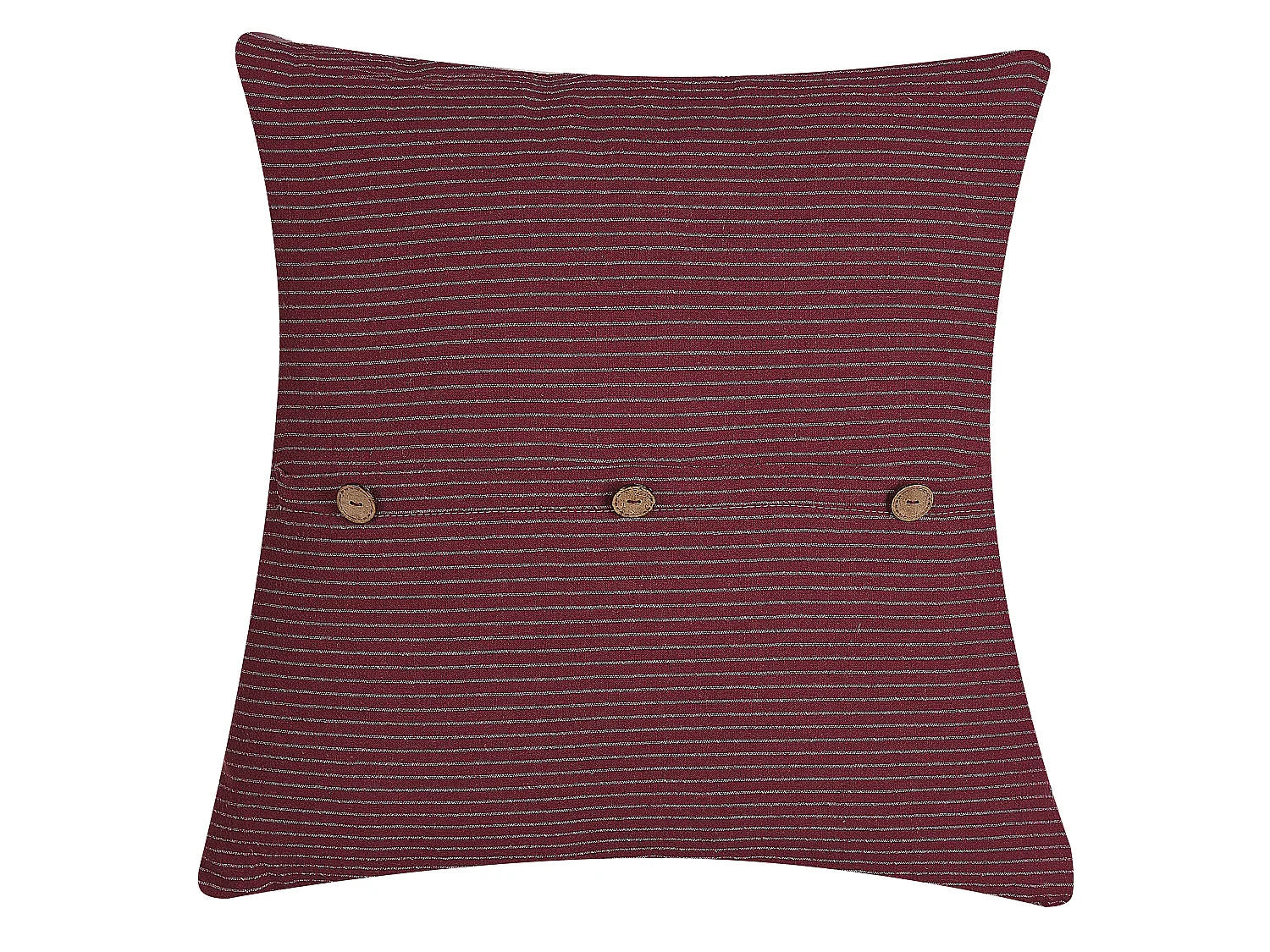 Set van 2 decoratieve kussens CAMPANULA 43 x 43 cm Rood Effen