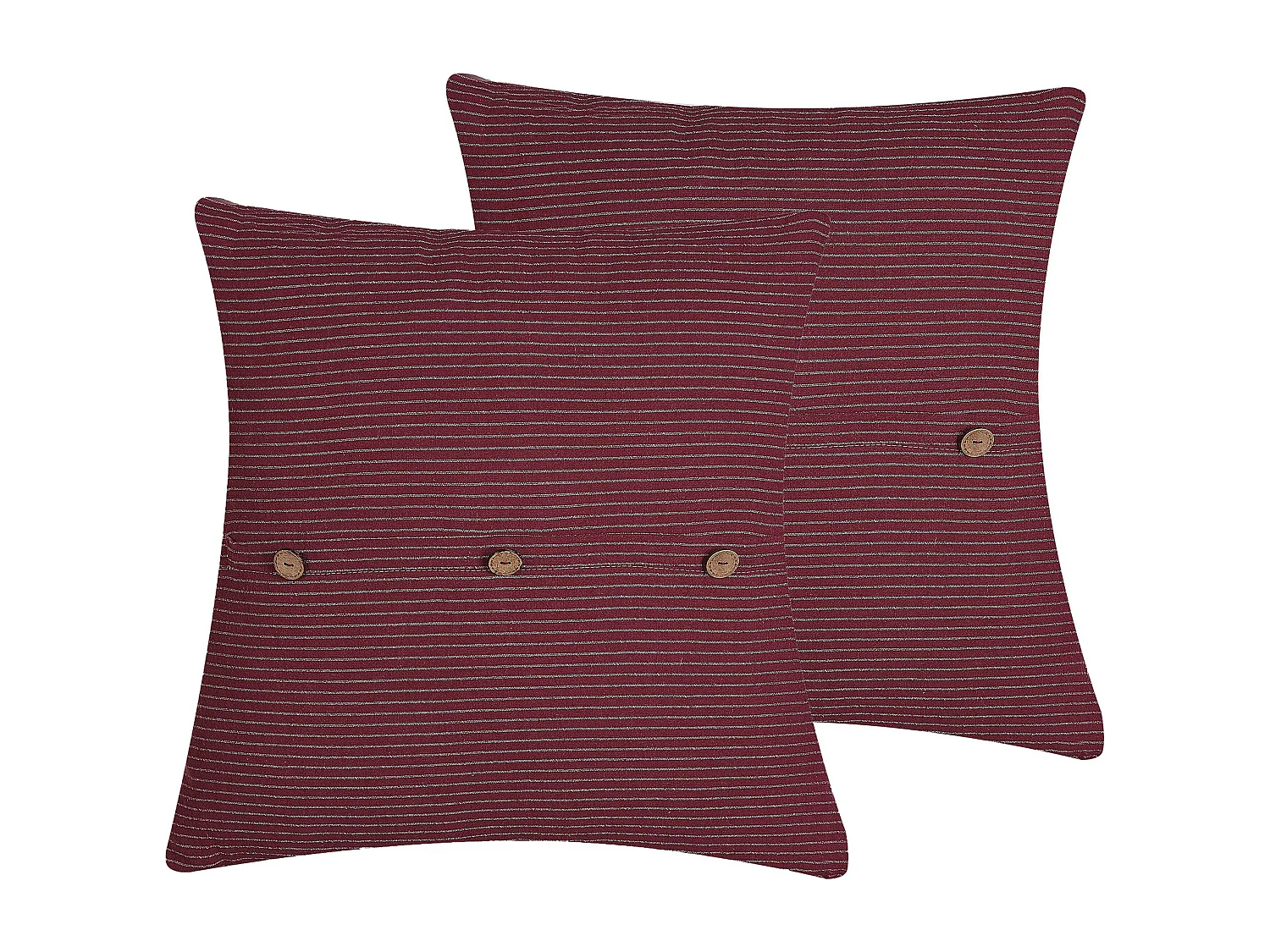 Dekokissen 2er Set CAMPANULA 43 x 43 cm Rot Ohne Muster