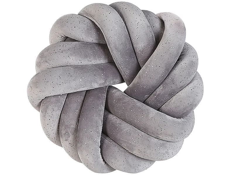 Coussin AKOLA Velours 30 x 30 cm Gris Unicolore