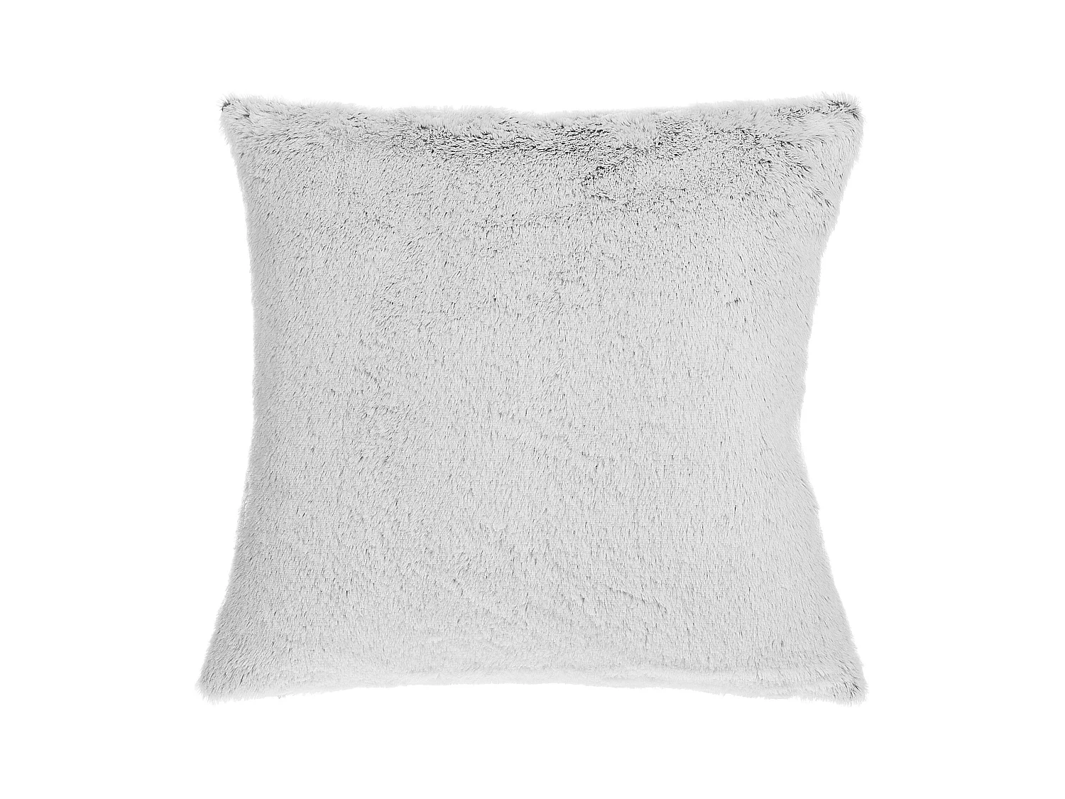 Set van 2 decoratieve kussens CLEMATIS Nepbont 45 x 45 cm Lichtgrijs Effen