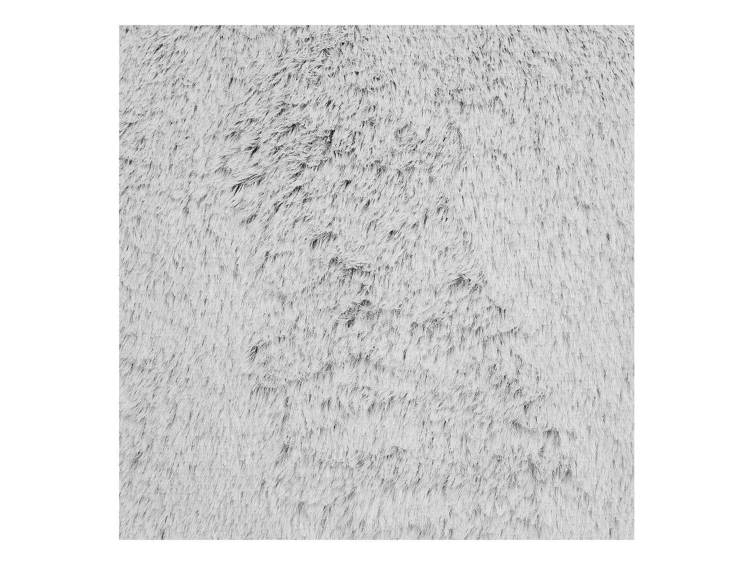 Set van 2 decoratieve kussens CLEMATIS Nepbont 45 x 45 cm Lichtgrijs Effen