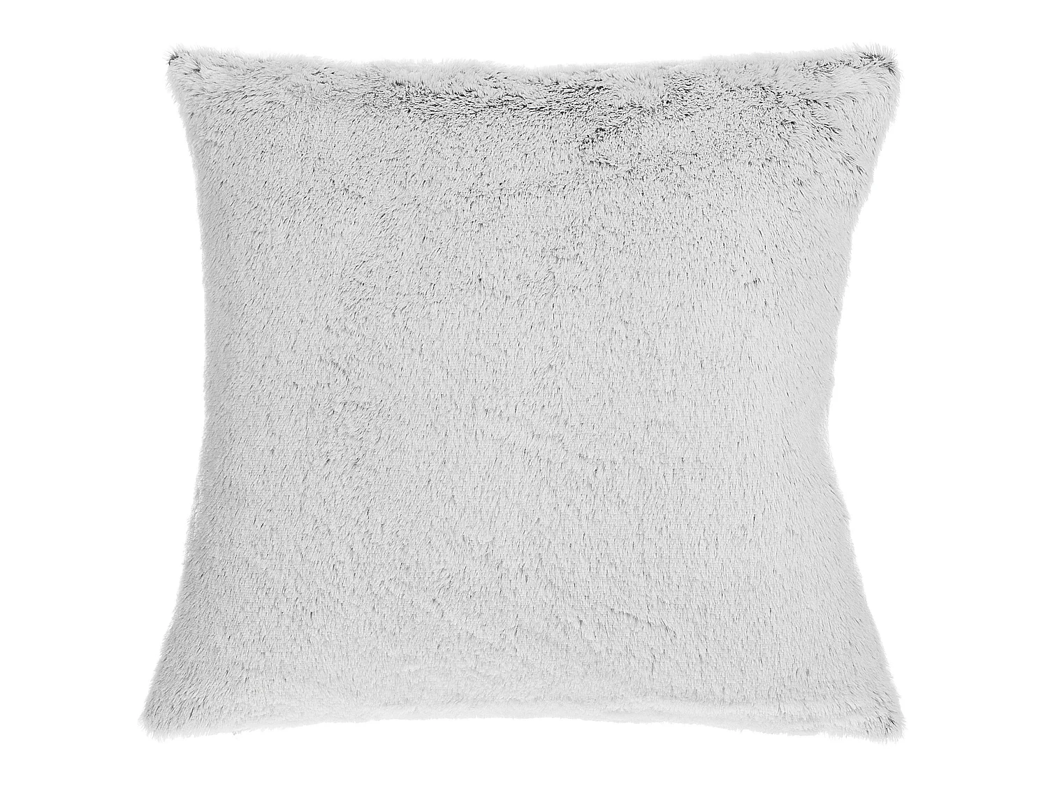 Set med 2 prydnadskuddar CLEMATIS 45 x 45 cm Fuskpäls Ljusgrå Monokromt