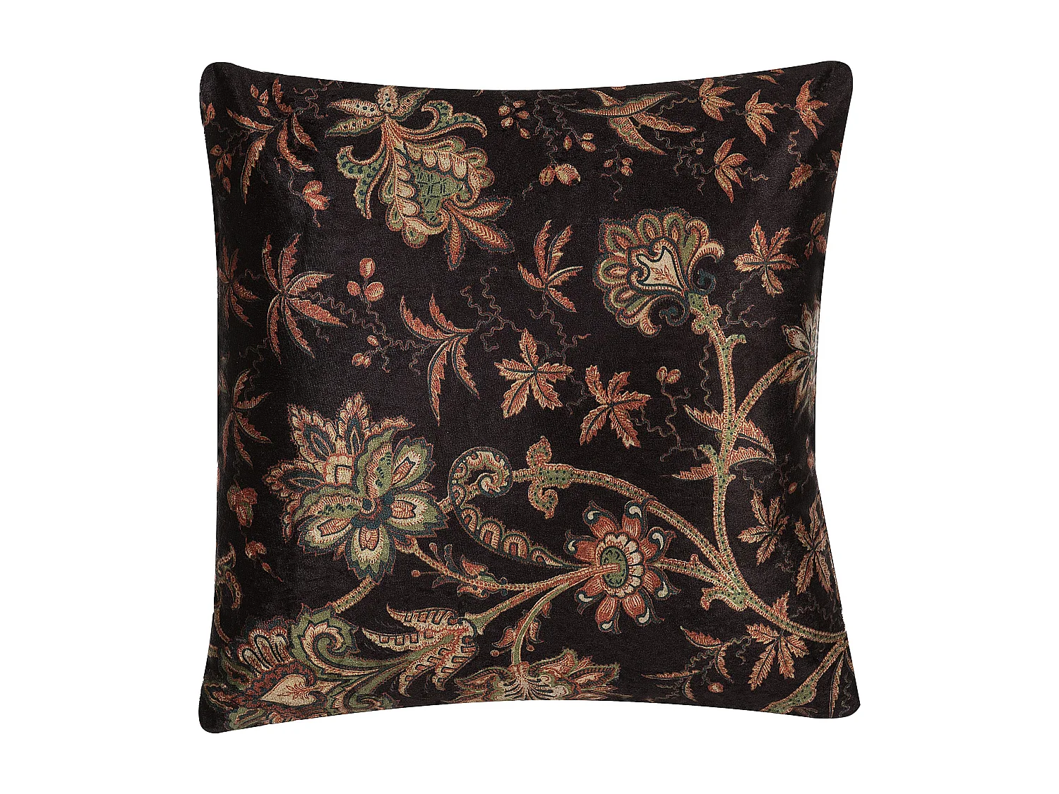 Lot de 2 coussins décoratifs KARUR Coton 45 x 45 cm Marron Motif floral